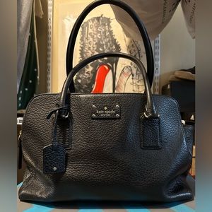 Kate Spade black pebbled leather handbag